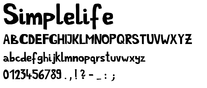 SimpleLife font