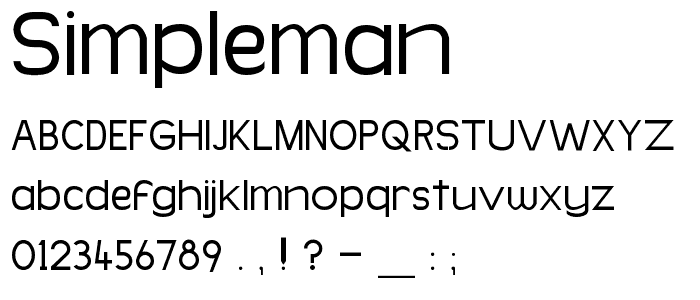 Simpleman font