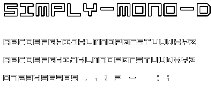 Simply Mono Dirty font