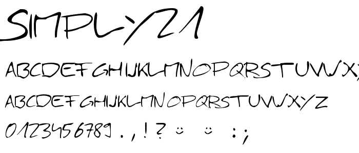 Simply21 font
