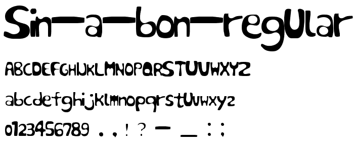 Sin A Bon Regular font