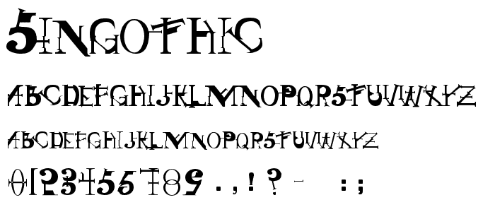 SinGothic font