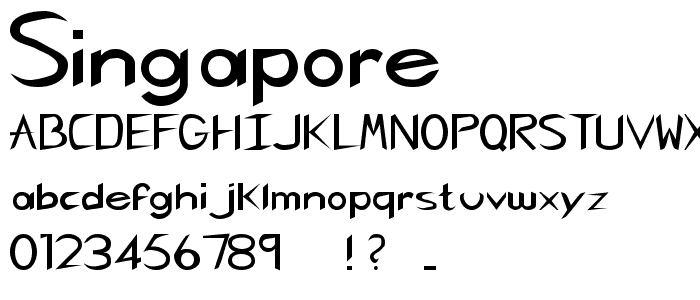 Singapore font