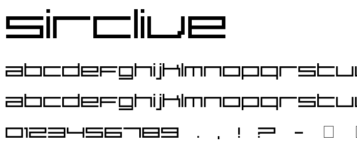 SirClive font