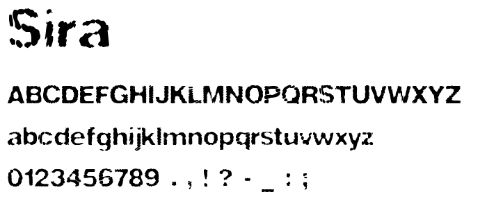 Sira font