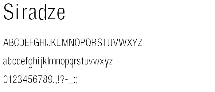 Siradze font