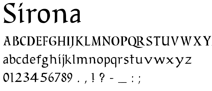 Sirona font