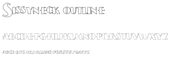Sissyneck Outline font