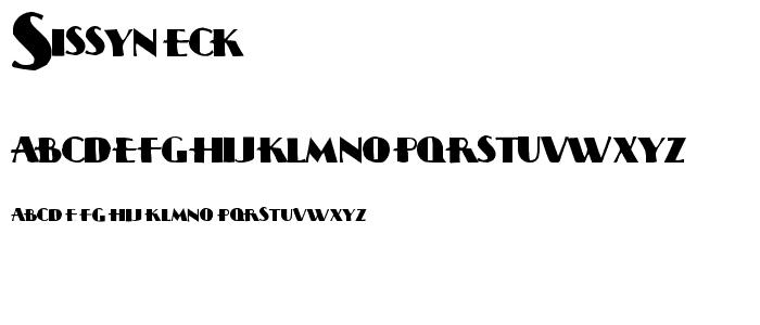 Sissyneck font