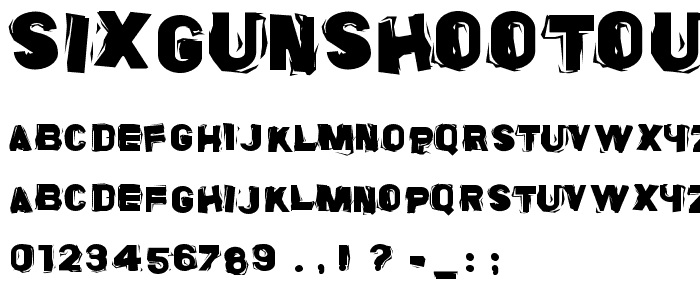 SixGunShootout font