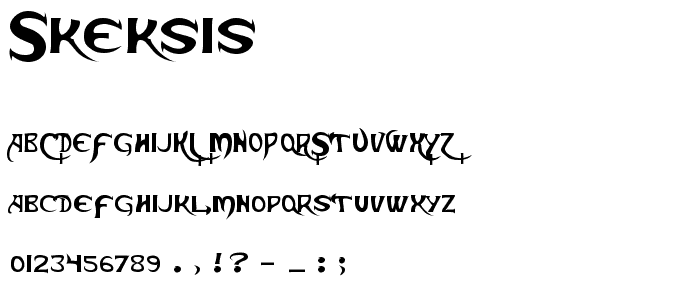 Skeksis font