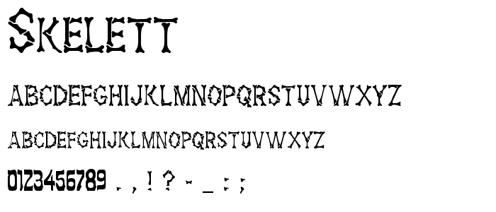 Skelett font