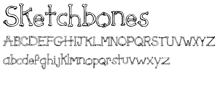 SketchBones font