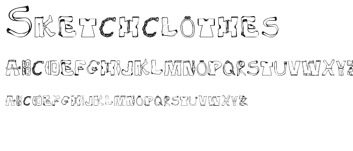 SketchClothes font