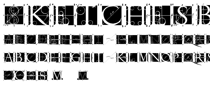 SketchesByDuerer-Inverse font