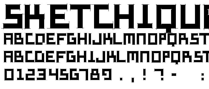 SketchiquaB font