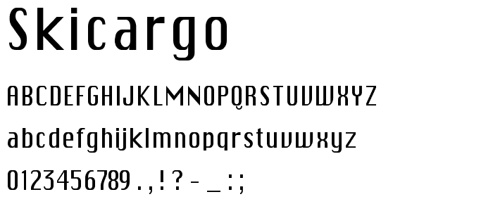 SkiCargo font