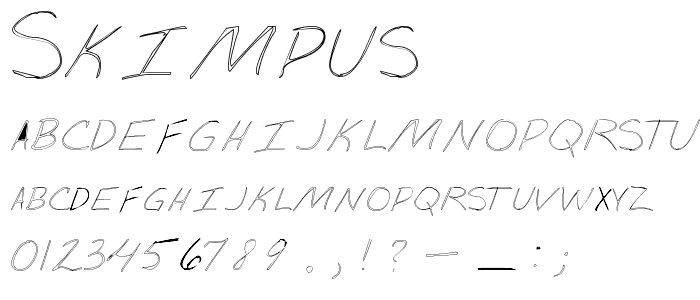 Skimpus font
