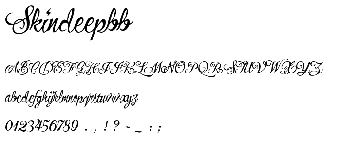 SkinDeepBB font