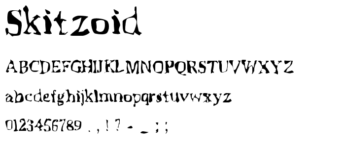 Skitzoid font