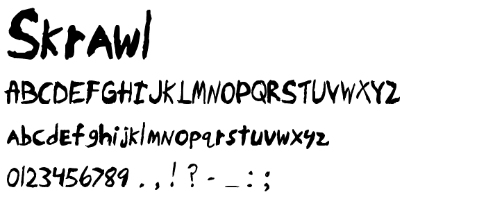 Skrawl font
