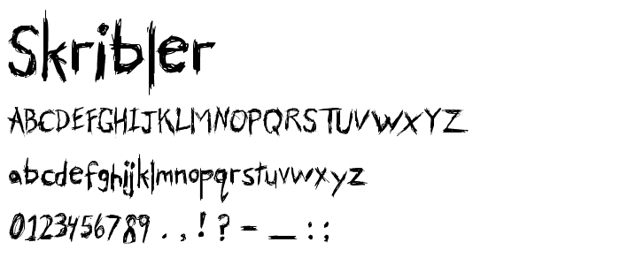 Skribler font