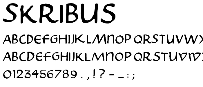 Skribus font
