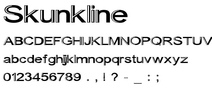Skunkline font