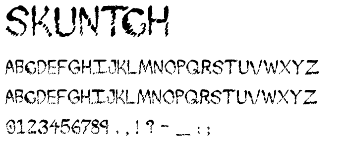 Skuntch font