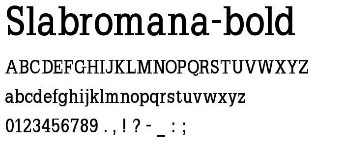 SlabRomana-Bold font