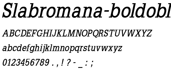 SlabRomana-BoldOblique font