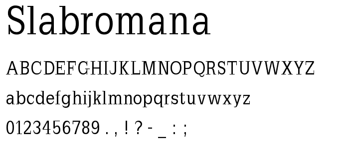 SlabRomana font