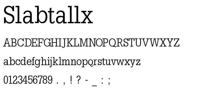 SlabTallX font