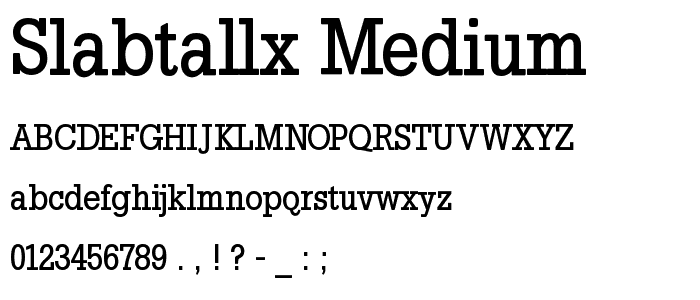 SlabTallX-Medium font