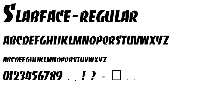 Slabface Regular font