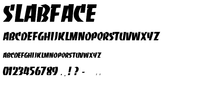 Slabface font