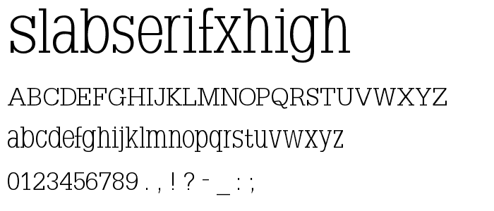 SlabserifXhigh font