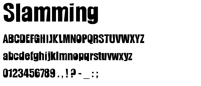 Slamming font