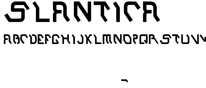 Slantica font