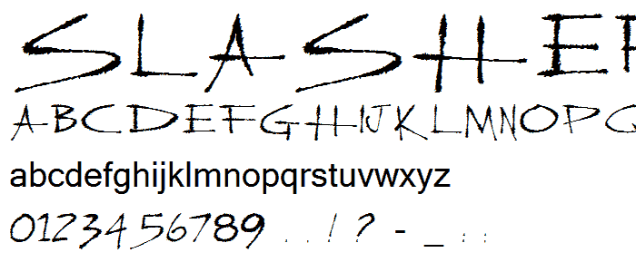 Slasher New font