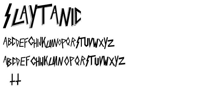 Slaytanic font