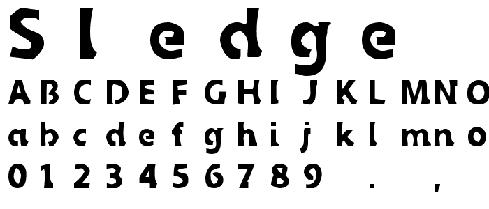 Sledge font