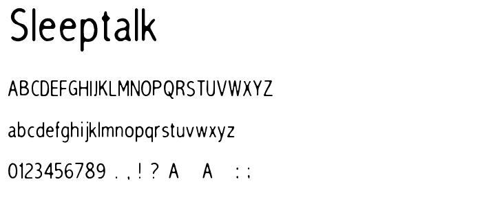 SleepTalk font