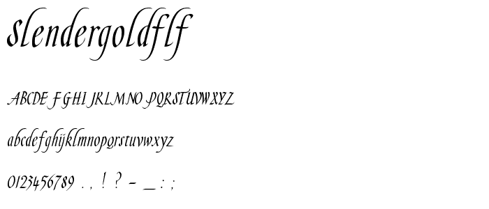 SlenderGoldFLF font