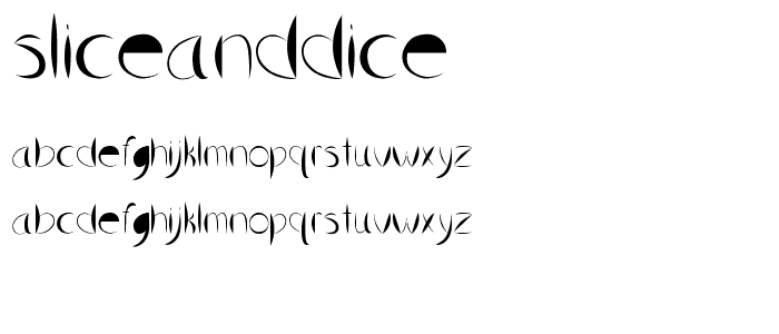 SliceAndDice font