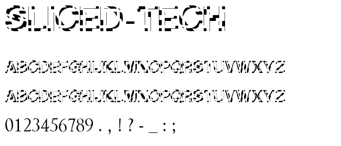 Sliced-Tech font