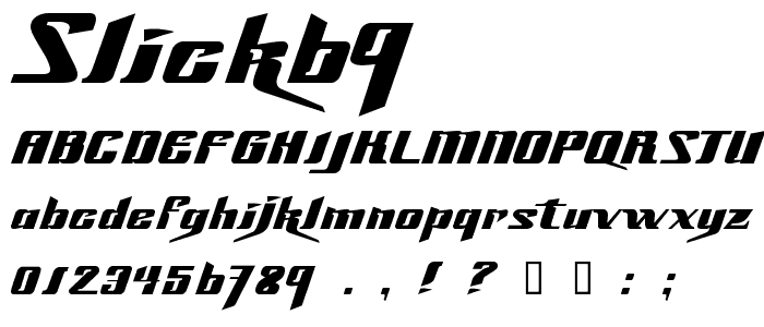 Slick69 font