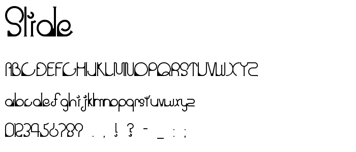 Slide font