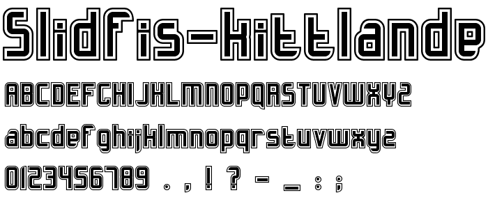 Slidfis kittlande font