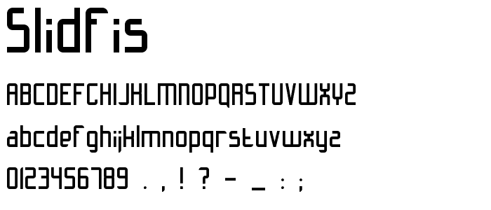 Slidfis font